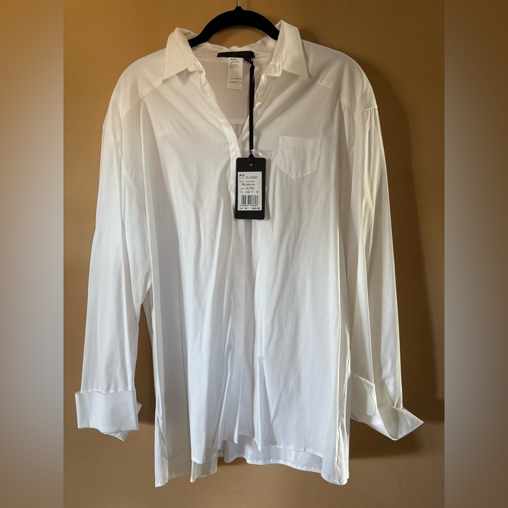 NWT Le Copains BVM Spa Pintuck Shirt